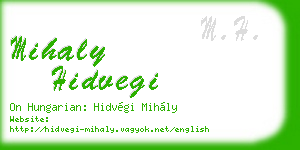 mihaly hidvegi business card