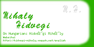 mihaly hidvegi business card
